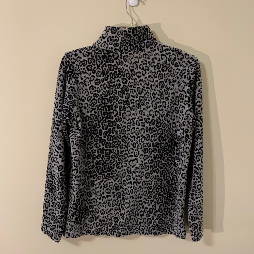 Jones New York Signature Velour Zip Up Jacket - Picture 5 of 12